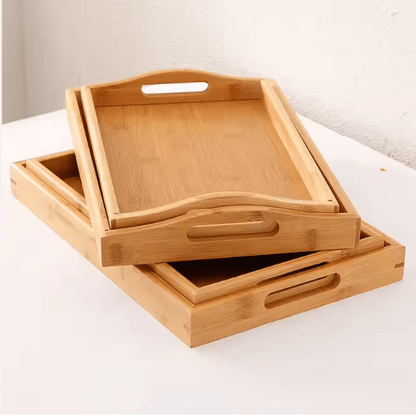 EcoServe Bamboo Serving Tray Set Ⓢ